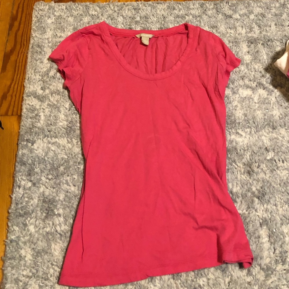 Banana republic hot pink summer tee shirt